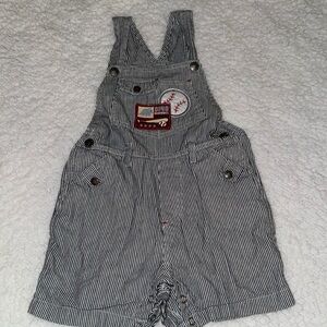 Baseball toddler overalls
